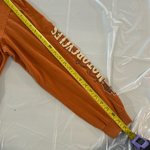 Vintage Harley Davidson New Orleans Louisiana Long Sleeve Shirt Size XL Orange - Picture 9 of 10